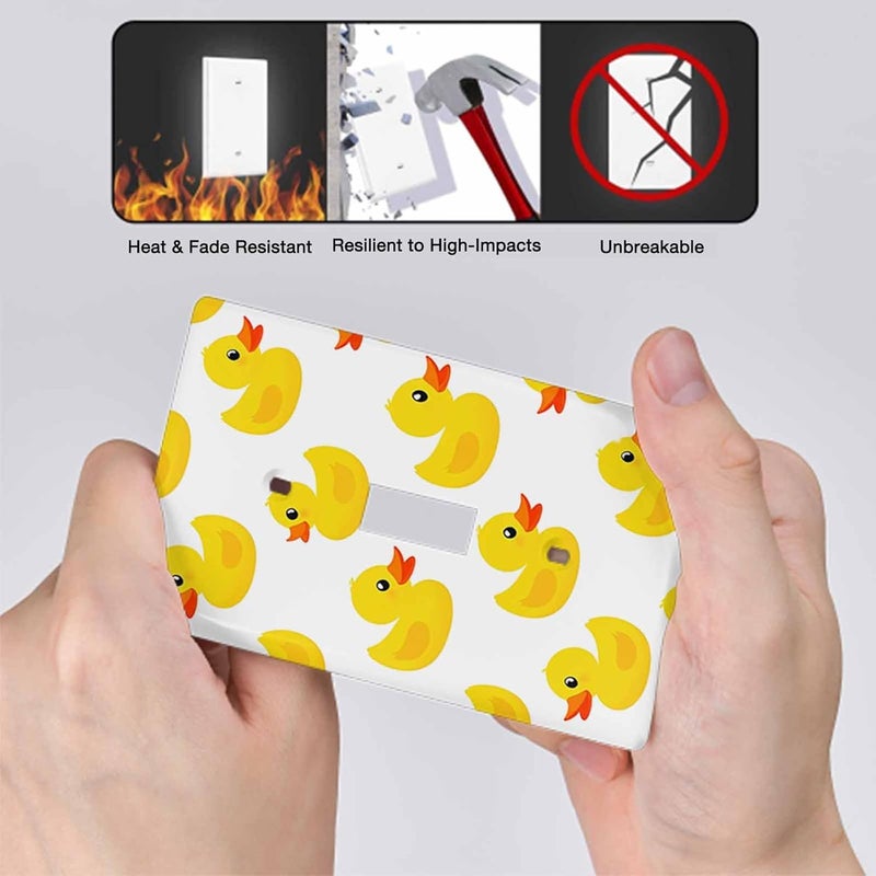 Moslion Duck Toy Single Toggle Covers Cute Animal Shower Ducks 1 Gang Wall Plate Decoration Light Switch Covers Bathroom Home Kitchen - Image 3